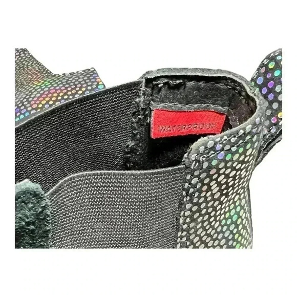 Sorel Women's Black Suede Iridescent Waterproof Booties Size 5 Preowned - Picture 9 of 11